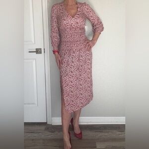 AFRM Gold Sequin Embellished Long Sleeve Sundress